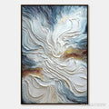 ARTOVITAS Celestial Tide – Heavily Textured Abstract Ocean Wave Oil Painting - image 1