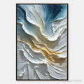 ARTOVITAS Aegean Crest – Textured Abstract Seascape Oil Painting - image 1