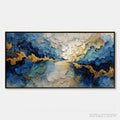 ARTOVITAS Celestial Shore – Heavily Textured Abstract Seascape Painting - image 1