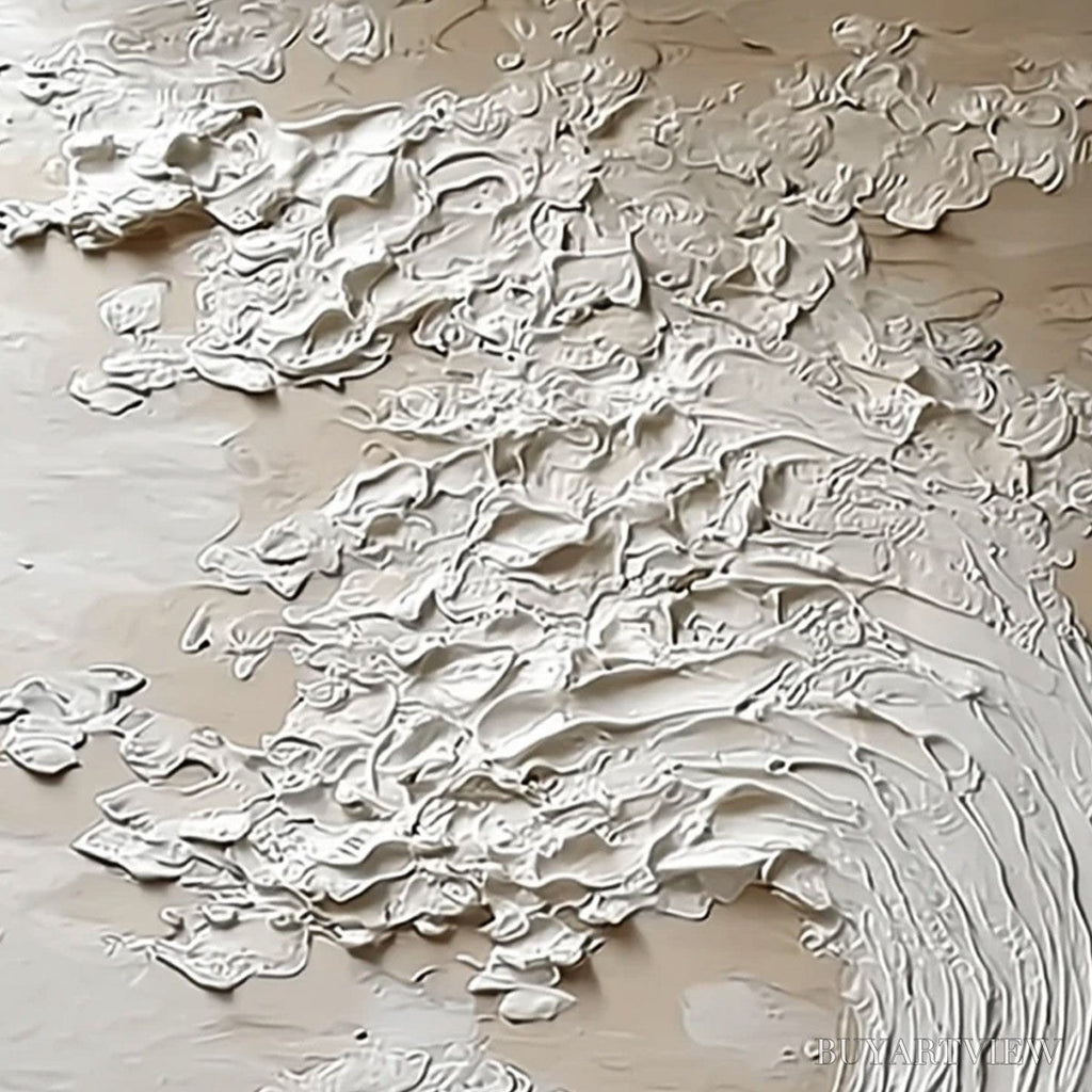 ARTOVITAS Tidal Serenity – Textured Wabi Sabi Ocean Wave Painting - image 3