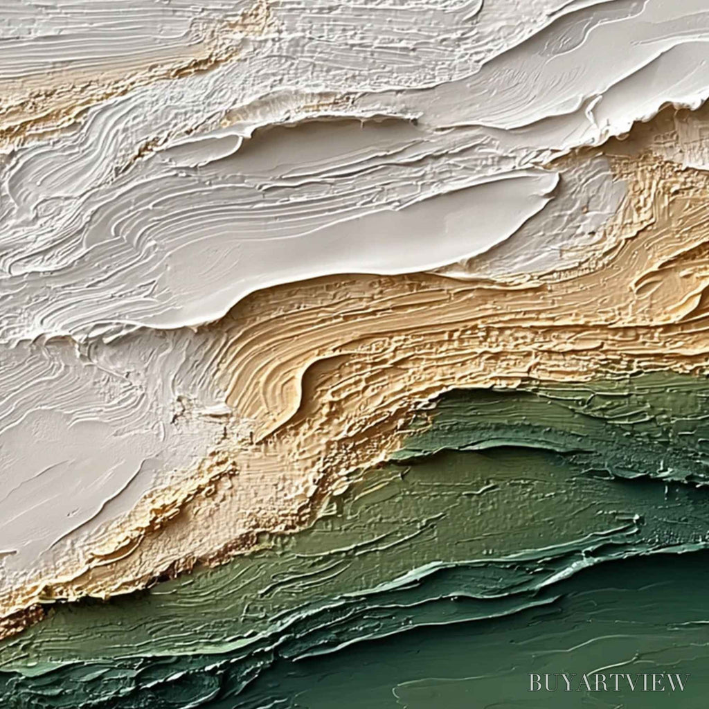 ARTOVITAS Earthen Tide – Large Textured Wabi Sabi Abstract Landscape Painting - image 5