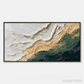 ARTOVITAS Emerald Shoreline – Large Textured Abstract Wabi Sabi - image 1