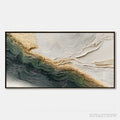 ARTOVITAS Verdant Coast – Wabi Sabi Style Textured Abstract Landscape Painting - image 1