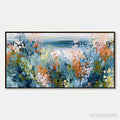 ARTOVITAS Coastal Bloom – Textured Abstract Floral Seascape Oil Painting - image 1