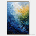 ARTOVITAS Avalon – Vertical Textured Abstract Seascape Oil Painting - image 1