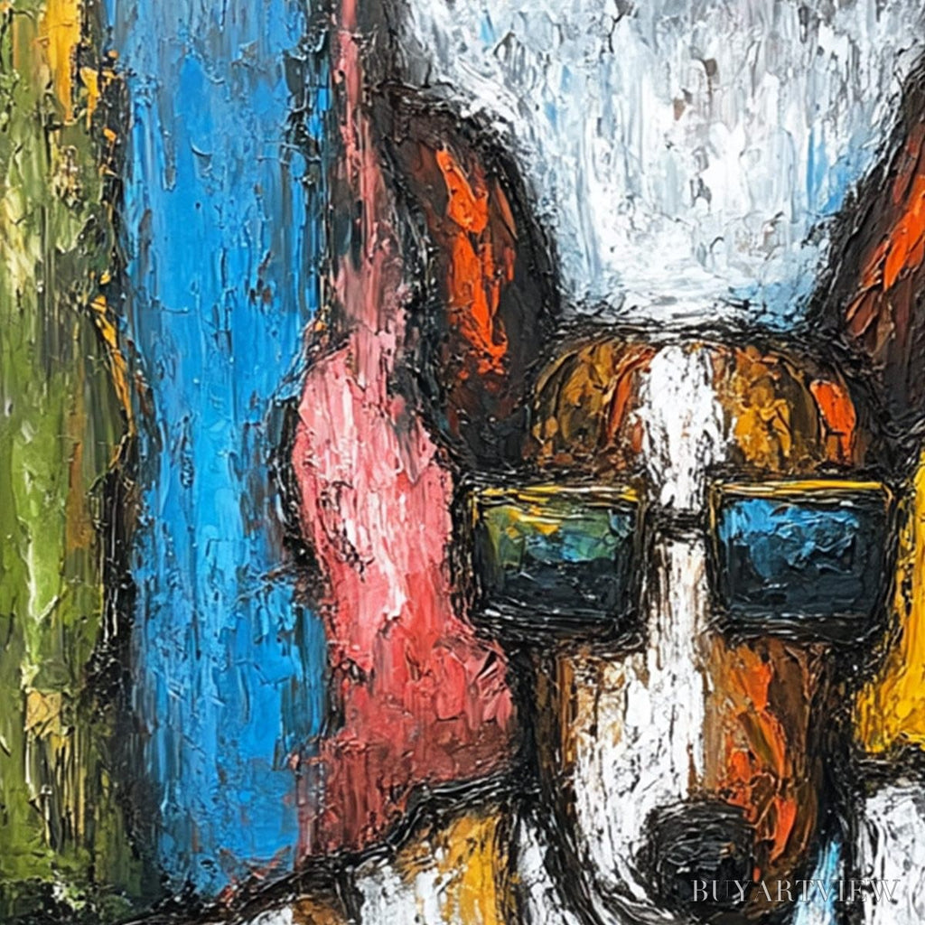 ARTOVITAS the Boss – Colorful Impasto Dog Portrait Painting - image 3
