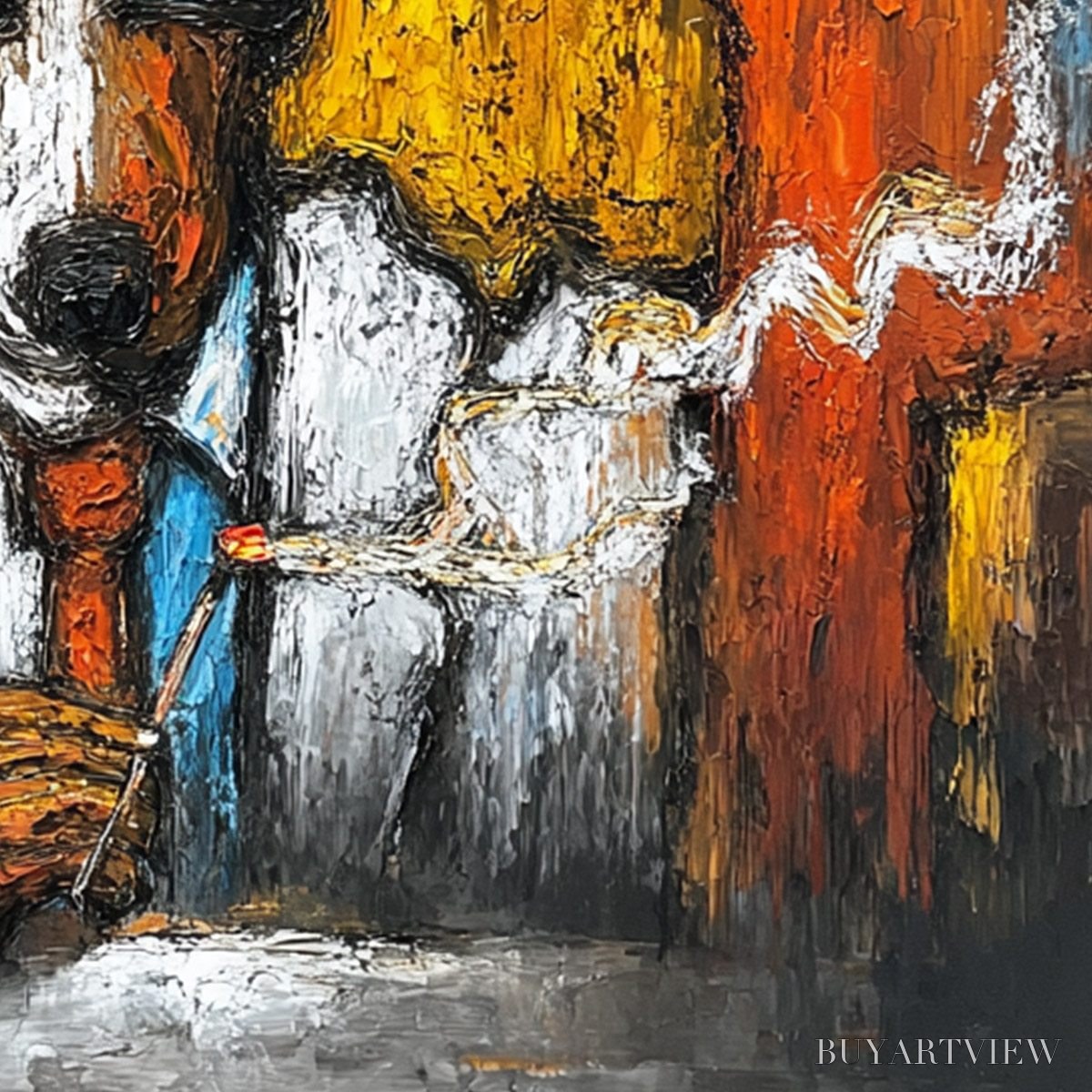 ARTOVITAS the Boss – Colorful Impasto Dog Portrait Painting - image 5