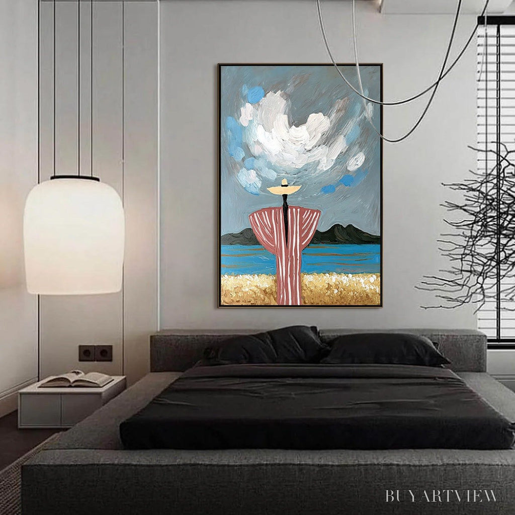 ARTOVITAS Coastal Reverie – Expressive Figurative Beach Landscape Painting - image 4