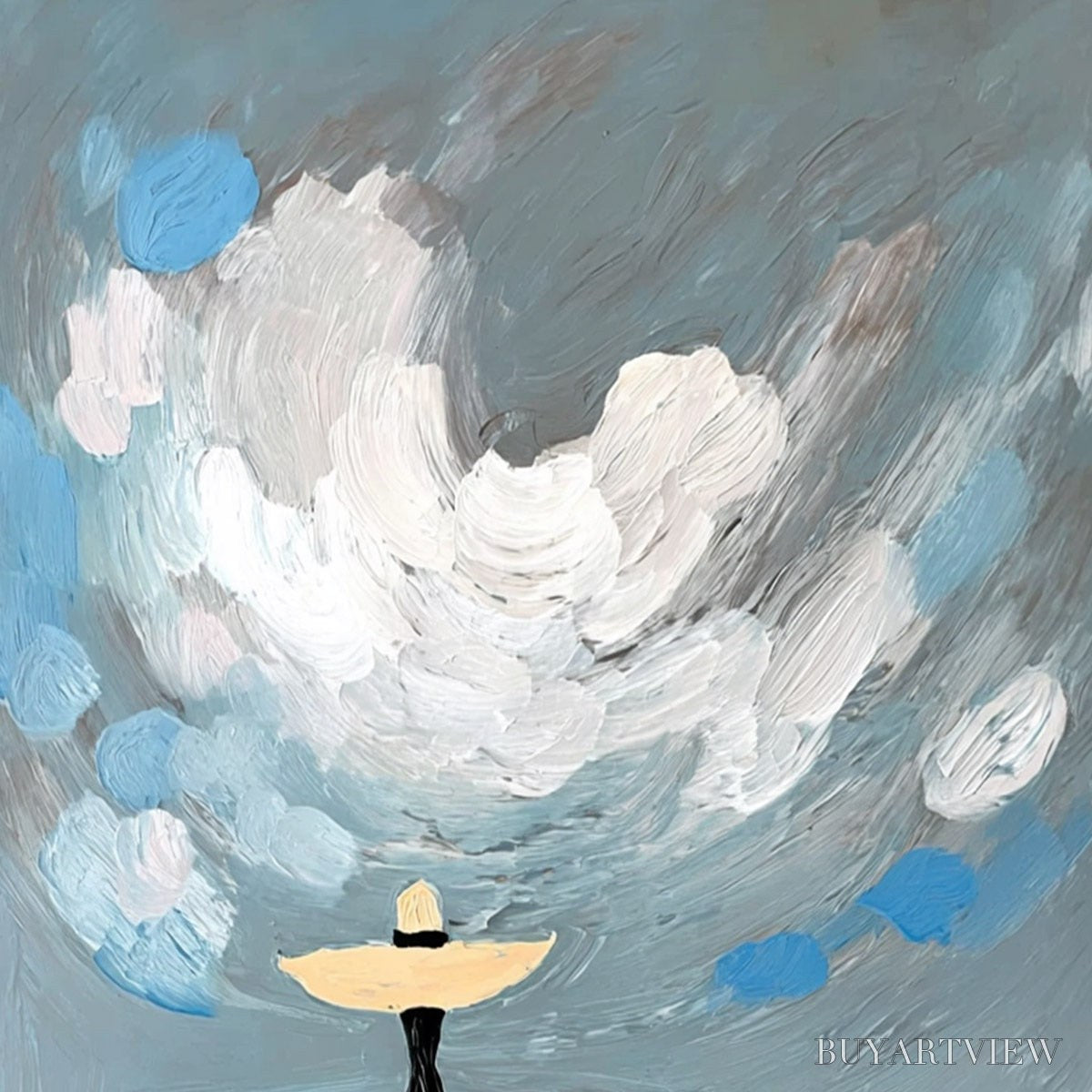 ARTOVITAS Coastal Reverie – Expressive Figurative Beach Landscape Painting - image 5