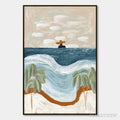 ARTOVITAS Coastal Reverie – Textured Wabi Sabi Style Beach & Sea Painting - image 1