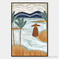 ARTOVITAS Coastal Reverie Textured Seascape Abstract Painting On Canvas - image 1