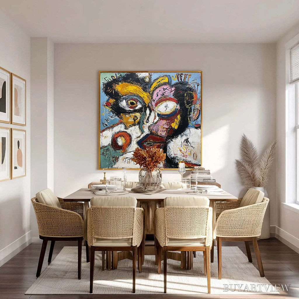ARTOVITAS Static Mind – Bold Neo-Expressionist Abstract Portrait Painting - image 4