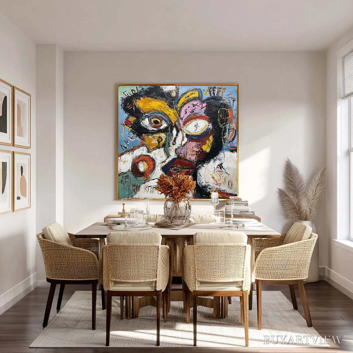 ARTOVITAS Static Mind – Bold Neo-Expressionist Abstract Portrait Painting - image 4