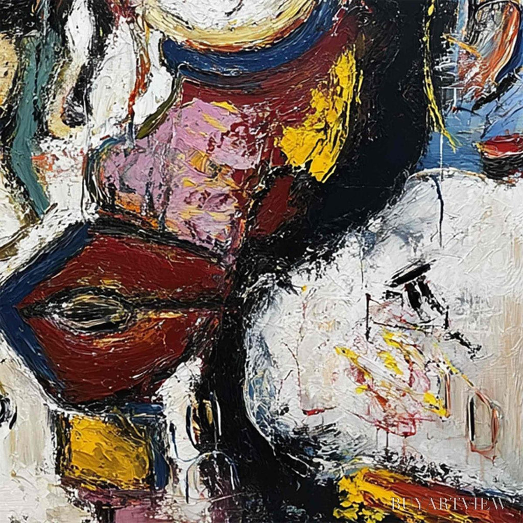 ARTOVITAS Static Mind – Bold Neo-Expressionist Abstract Portrait Painting - image 5