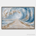 ARTOVITAS the Path Within the Tide – Large Textured Abstract Seascape Painting - image 1