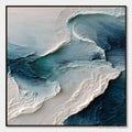 ARTOVITAS Tidal Rhythm – Wabi Sabi Textured Abstract Ocean Wave Painting - image 1