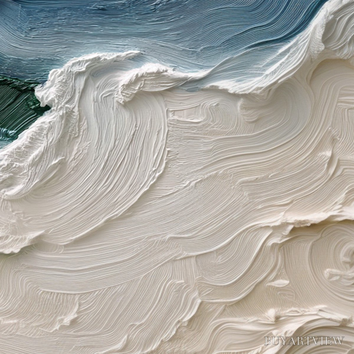ARTOVITAS Atlantic Swell – Heavily Textured Abstract Seascape Painting for Coastal Decor - image 3