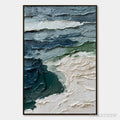 ARTOVITAS Atlantic Crest – Textured Wabi Sabi Seascape Impasto Oil Painting - image 1