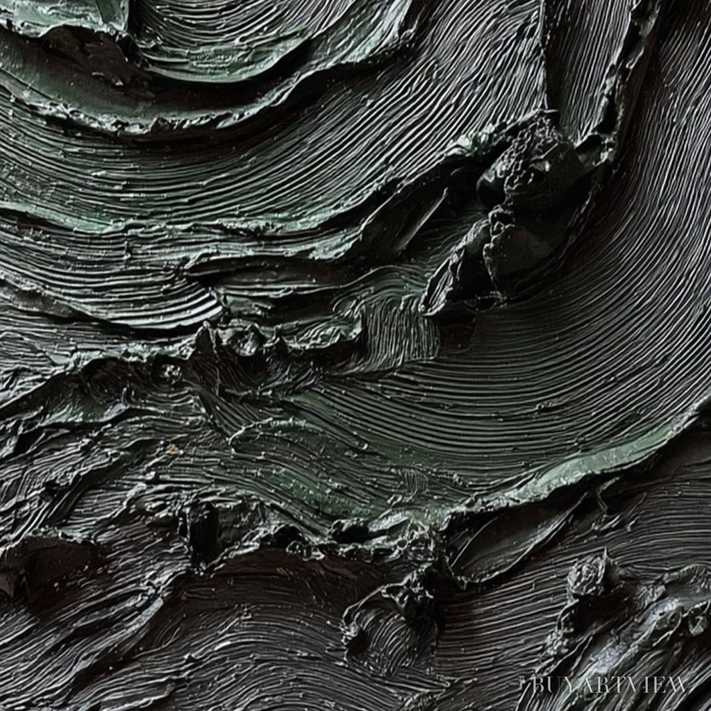 ARTOVITAS Terra Firma – Heavy Texture Wabi Sabi Abstract Painting with Gold Leaf - image 5