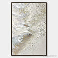 ARTOVITAS Whitewater Whisper – Textured Wabi Sabi Abstract Seascape Painting - image 1