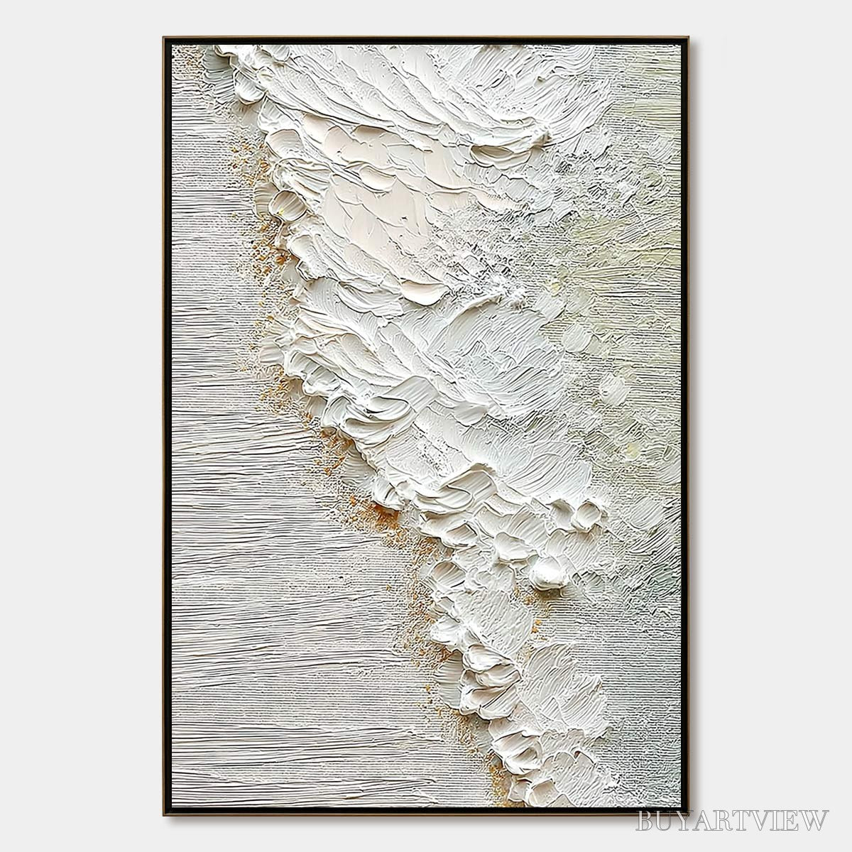 ARTOVITAS Aegean Foam – Textured Wabi Sabi Abstract Ocean Art - image 1