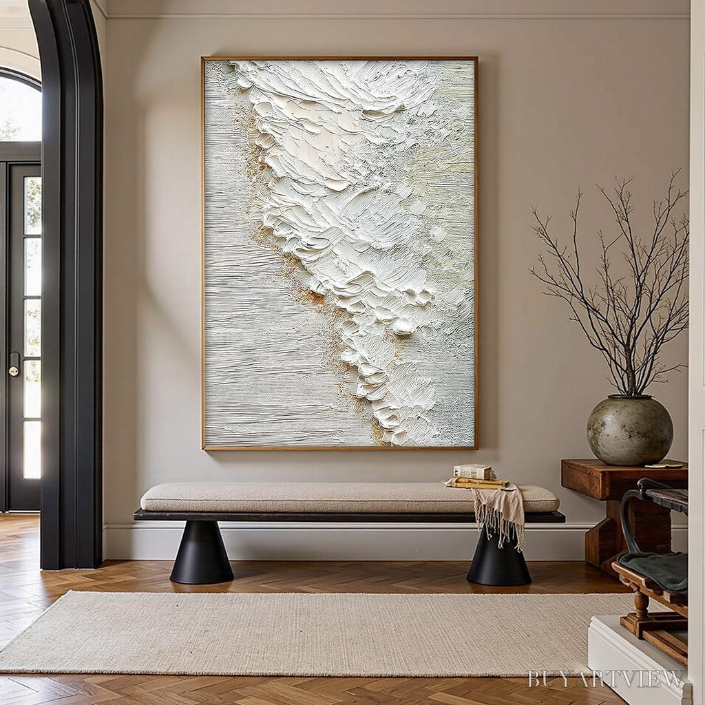 ARTOVITAS Aegean Foam – Textured Wabi Sabi Abstract Ocean Art - image 2