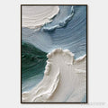 ARTOVITAS Aegean Crest – Heavily Textured Wabi Sabi Abstract Seascape Painting - image 1