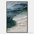 ARTOVITAS Tidal Convergence – Textured Wabi Sabi Abstract Seascape Painting - image 1