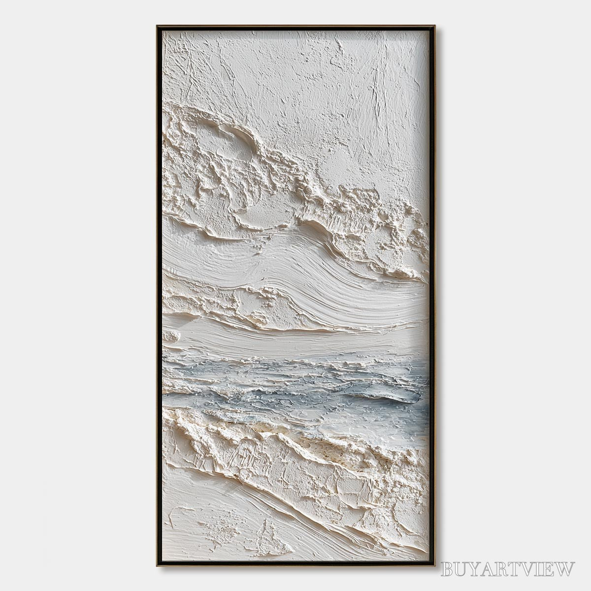 ARTOVITAS Tideline – Wabi Sabi Textured Coastal Abstract Painting - image 1