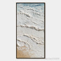 ARTOVITAS Shoreline Whispers – Textured Wabi Sabi Coastal Painting - image 1
