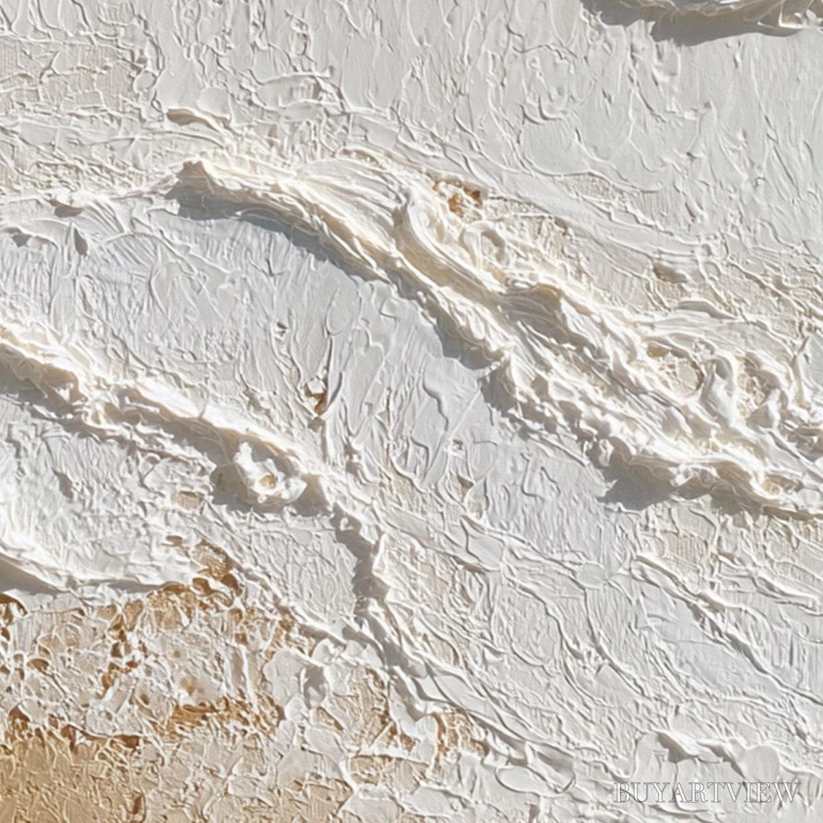 ARTOVITAS Shoreline Whispers – Textured Wabi Sabi Coastal Painting - image 3