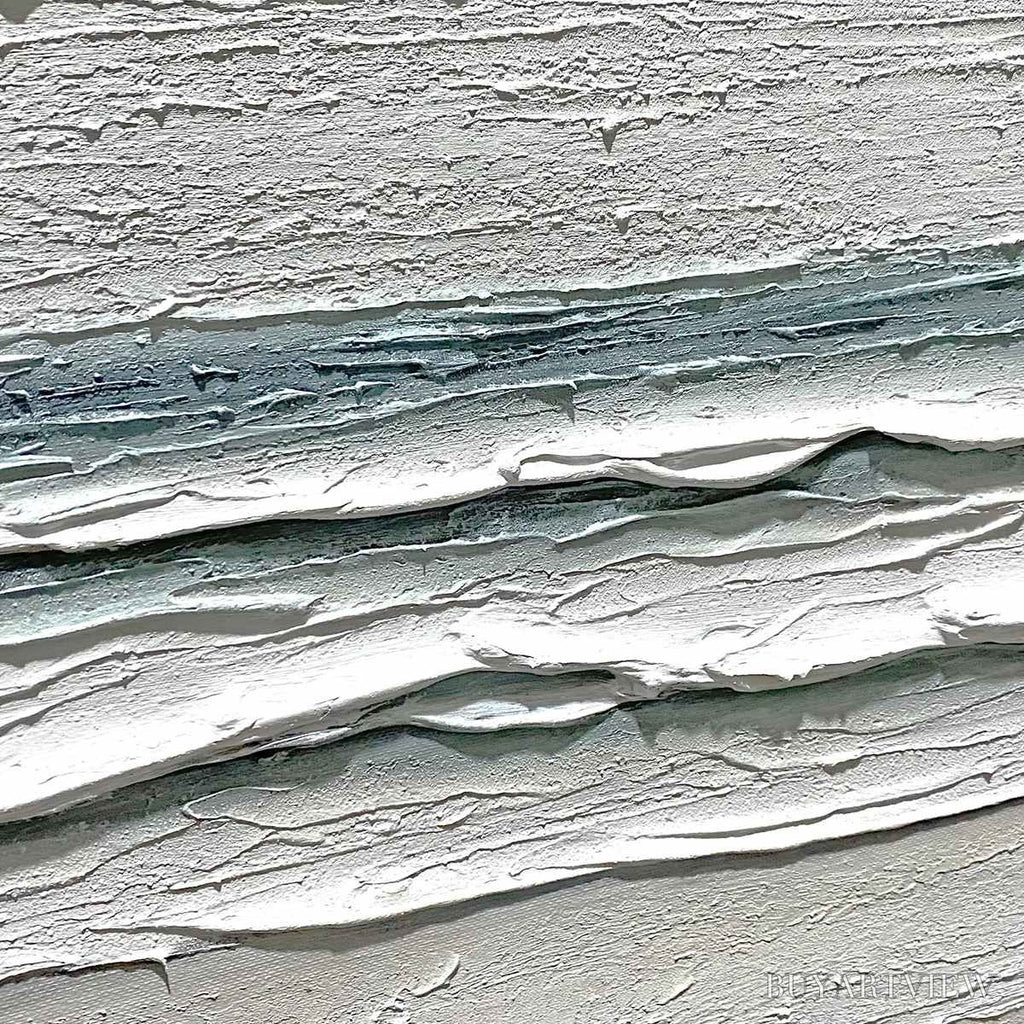 ARTOVITAS Whispering Tide – Textured Wabi Sabi Beach Scene Painting - image 3