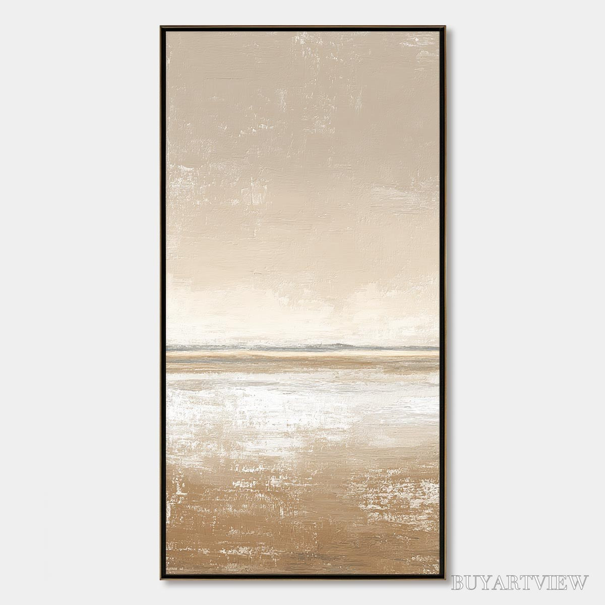 ARTOVITAS Solitude – Textured Minimalist Wabi Sabi Seascape - image 1