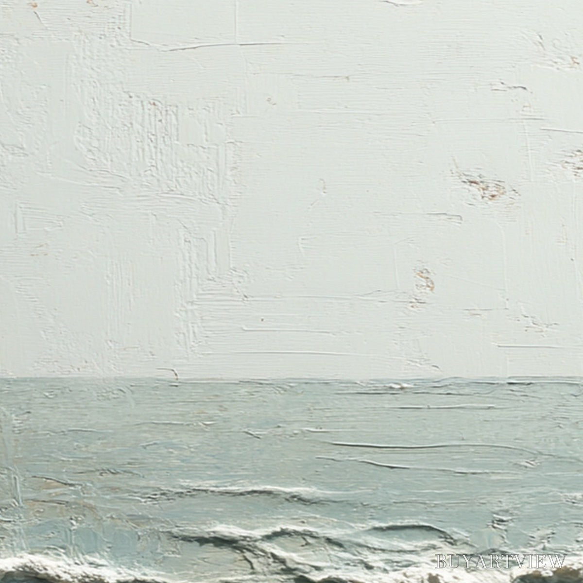 ARTOVITAS Whispering Tide – Textured Minimalist Impasto Seascape Painting - image 5