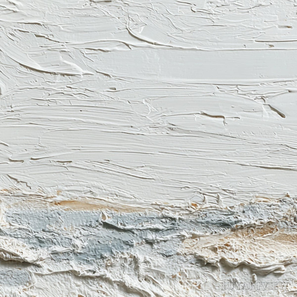 ARTOVITAS Whispering Tides – Heavily Textured Wabi Sabi Seascape Painting - image 5