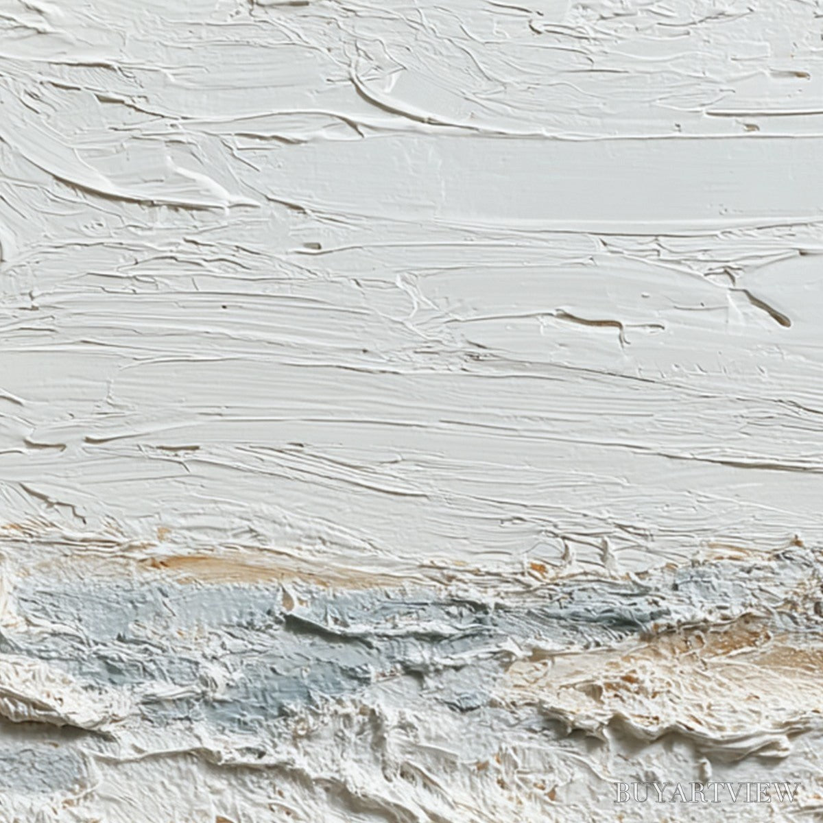 ARTOVITAS Whispering Tides – Heavily Textured Wabi Sabi Seascape Painting - image 5