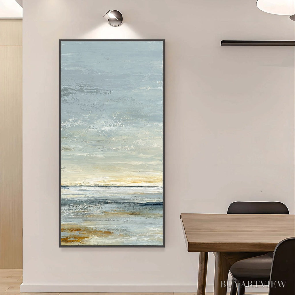 ARTOVITAS Quiet Horizon – Textured Minimalist Wabi Sabi Seascape - image 4