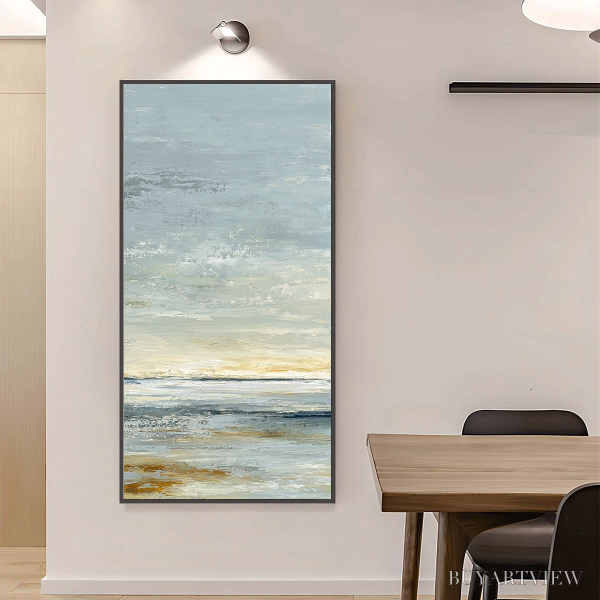 ARTOVITAS Quiet Horizon – Textured Minimalist Wabi Sabi Seascape - image 4