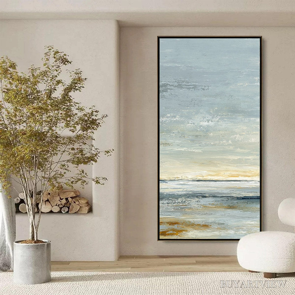 ARTOVITAS Quiet Horizon – Textured Minimalist Wabi Sabi Seascape - image 6