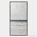 ARTOVITAS Eternal Shore – Wabi Sabi Textured Minimalist Seascape Painting - image 1