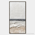 ARTOVITAS Noir Horizon – Textured Minimalist Black and White Seascape - image 1