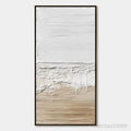 ARTOVITAS Shoreline Echo – Wabi Sabi Textured Minimalist Painting - image 1
