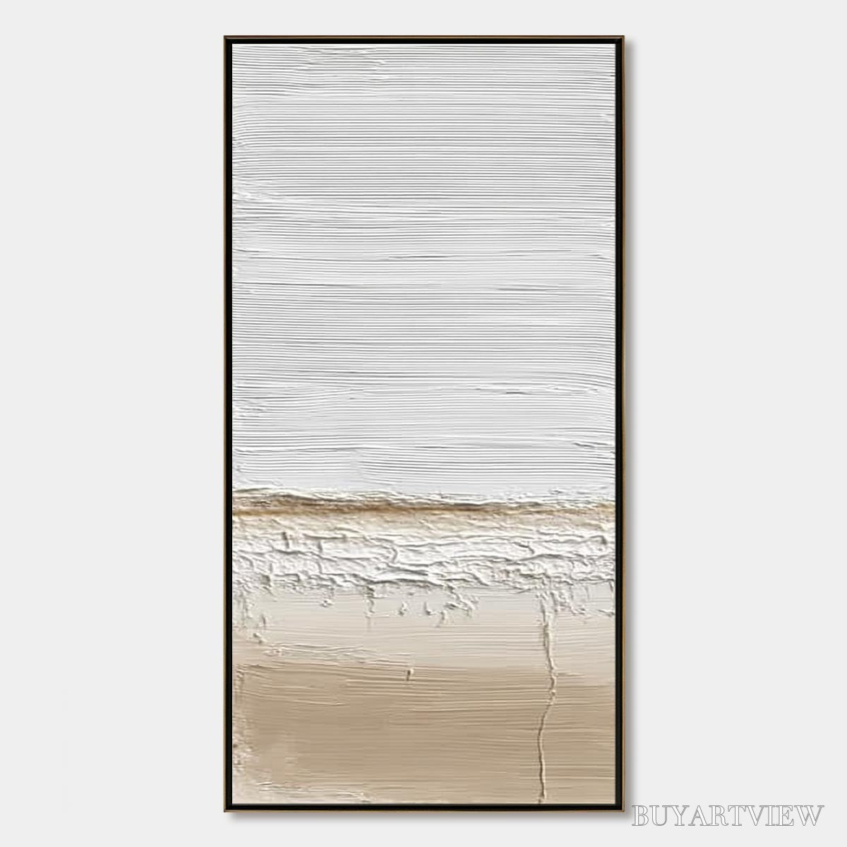 ARTOVITAS Coastal Calm – Textured Minimalist Wabi Sabi Landscape - image 1