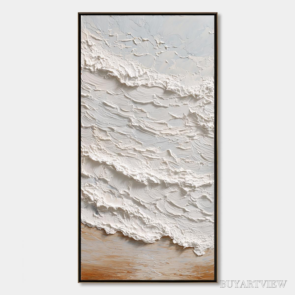 ARTOVITAS Tidal Crest – Heavy Texture Impasto Ocean Wave Painting - image 1