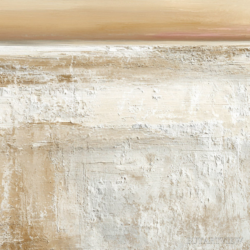ARTOVITAS Quiet Shore – Textured Wabi Sabi Minimalist Beach Painting - image 3
