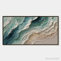 ARTOVITAS Ocean'S Breath – Textured Wabi Sabi Coastal Seascape Painting - image 1