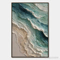 ARTOVITAS Aquamarine Rush – Textured Impasto Ocean Wave Painting - image 1