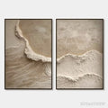 ARTOVITAS Echoes of the Shore – Wabi Sabi Textured Beach Painting Set - image 1