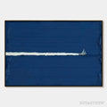 ARTOVITAS Silent Wake – Minimalist Sailboat Seascape Oil Painting - image 1