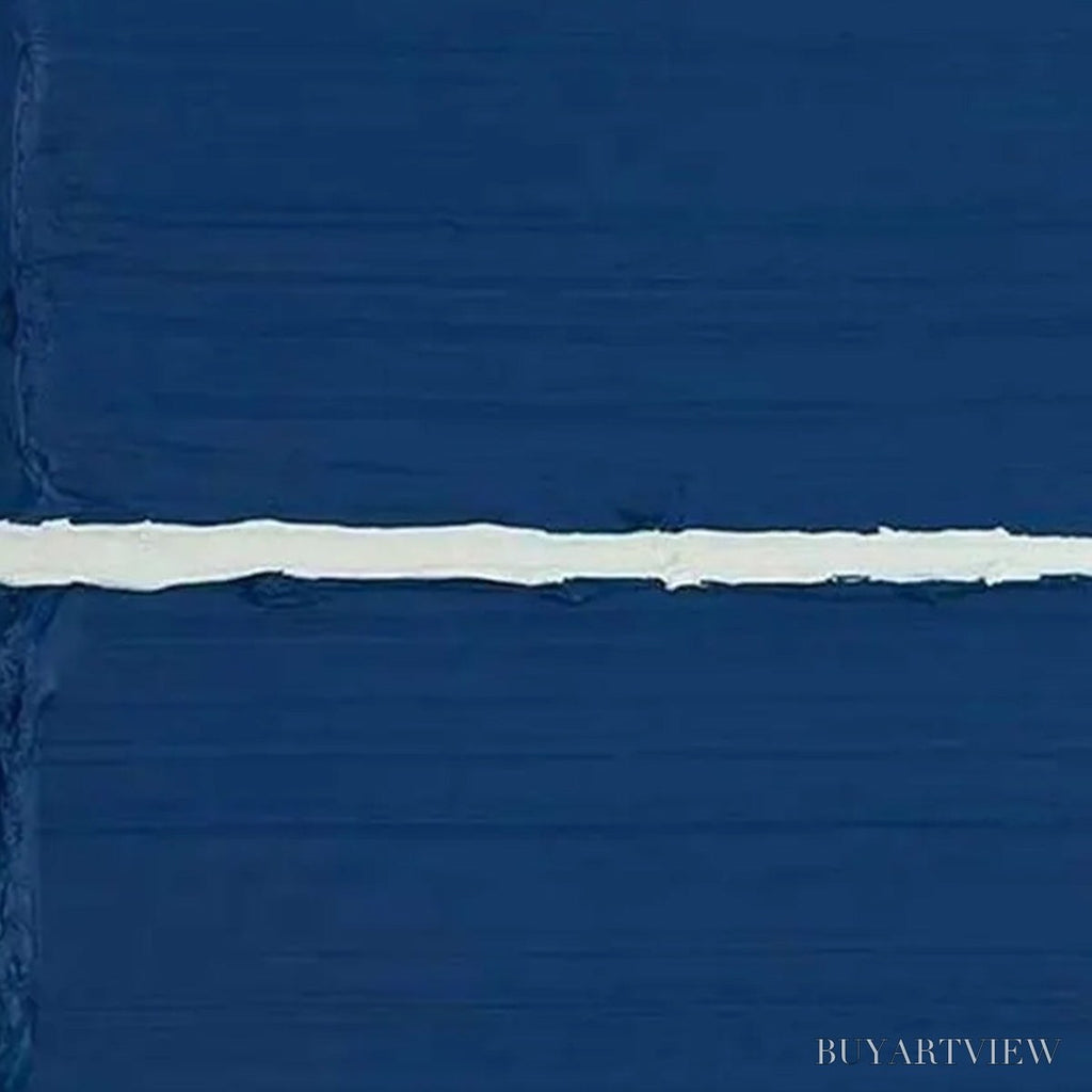 ARTOVITAS Silent Wake – Minimalist Sailboat Seascape Oil Painting - image 3